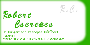 robert cserepes business card